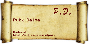 Pukk Dalma névjegykártya